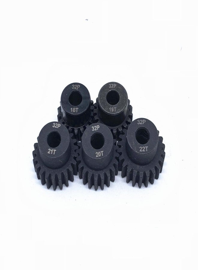 KingVal Replacement 5PCS 32DP 5mm 18T 19T 20T 21T 22T Steel Pinion Motor Gear Compatible with 1/8 RC Car Brushed Brushless Motor - Image 2